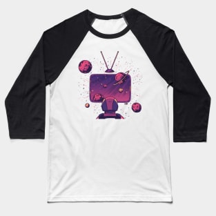 Space TV Baseball T-Shirt